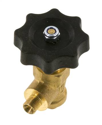 G 1/8'' Válvula de bola de latón en ángulo recto 40 bar con volante