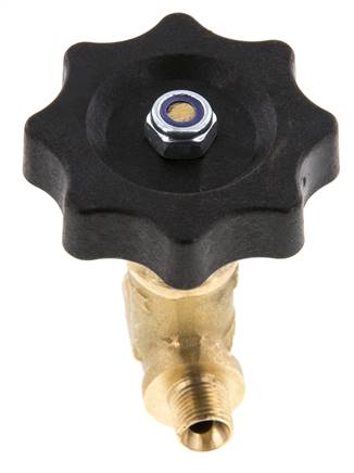 G 1/8'' Válvula de bola de latón rosca macho 40 bar con volante