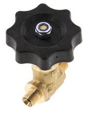 G 1/8'' Válvula de bola de latón rosca macho 40 bar con volante