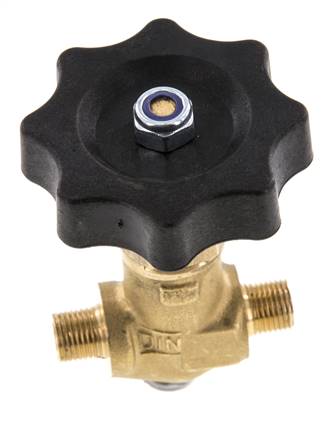 G 1/8'' Válvula de bola de latón rosca macho 40 bar con volante
