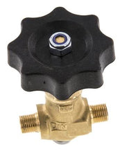 G 1/8'' Válvula de bola de latón rosca macho 40 bar con volante