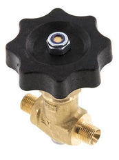 G 1/8'' Válvula de bola de latón rosca macho 40 bar con volante