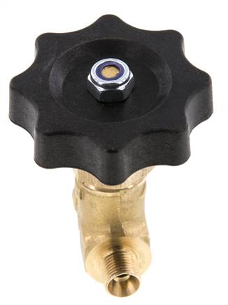 G 1/8'' Válvula de bola de latón rosca macho 40 bar con volante