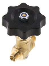 G 1/8'' Válvula de bola de latón rosca macho 40 bar con volante