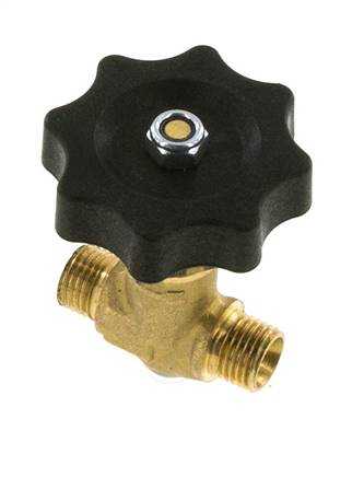 G 1/4'' Válvula de bola de latón rosca macho 40 bar con volante