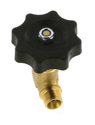 G 1/4'' Válvula de bola de latón rosca macho 40 bar con volante