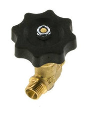 G 1/4'' Válvula de bola de latón rosca macho 40 bar con volante