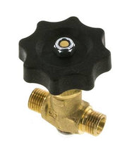 G 1/4'' Válvula de bola de latón rosca macho 40 bar con volante
