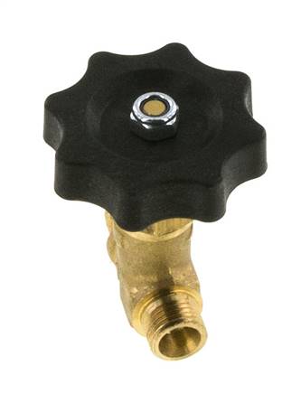 G 1/4'' Válvula de bola de latón rosca macho 40 bar con volante