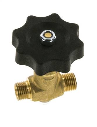 G 1/4'' Válvula de bola de latón rosca macho 40 bar con volante