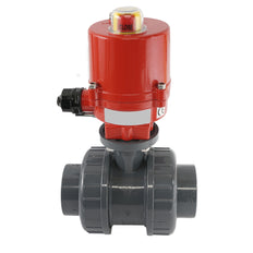 50mm 24V DC VDL Válvula de bola eléctrica de 2 vías de PVC