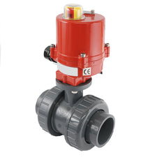 50mm 24V DC VDL Válvula de bola eléctrica de 2 vías de PVC