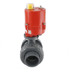 50mm 24V DC VDL Válvula de bola eléctrica de 2 vías de PVC