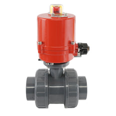 50mm 24V DC VDL Válvula de bola eléctrica de 2 vías de PVC
