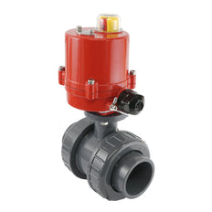 50mm 24V DC VDL Válvula de bola eléctrica de 2 vías de PVC